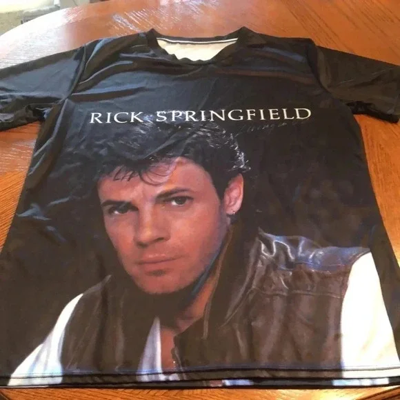 Rick Springfield Retro Tee Shirt Back & Front Design - Picture 2 of 5